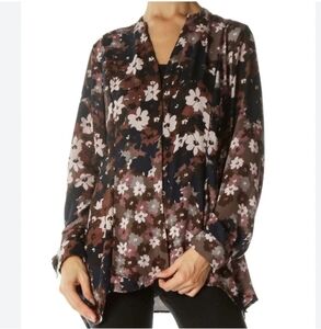 Floral Button Down Blouse Size M